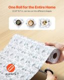 VEVOR Drawer and Shelf Liner for Kitchen Cabinet, Non-Adhesive Non-Slip Thick Refrigerator Liners, Waterproof Shelf Paper, Cupboard Bathroom Drawer Mats, PVC Fridge Lining for Shelves, Floral, 23 FT