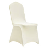 VEVOR Stretch Spandex Folding Chair Covers, Universal Fitted Chair Cover, Removable Washable Protective Slipcovers, for Wedding, Holiday, Banquet, Party, Celebration, Dining (100PCS Beige)
