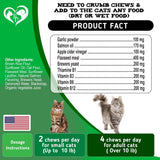 Flea and Tick Prevention Chewable Pills for Cats Revolution Oral Flea Treatment for Pets Pest Control & Natural Defense Chewables Small Tablets Salmon Fish Taste