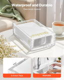 VEVOR Acrylic Napkin Holder, 9.1 x 5.5 x 2.6 inch, Clear Bathroom Guest Towel Storage Tray with U-Shaped Opening, Disposable Paper Towel Holder for Bathroom Kitchen Parties Weddings & Various Events