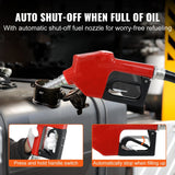VEVOR Diesel Fuel Transfer Pump Kit 12V 10 GPM DC with Automatic Shut-off Nozzle Hose, Portable Electric Self-Priming Fuel Transfer Extractor Pump Kit for Diesel, Kerosene, Machine, Transformer Oil