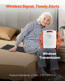 VEVOR Bed Alarm System for Elderly Adults, 14 x 30-inch Wireless Bed Sensor Pad with Pager, Safety Bed Alarms and Fall Prevention Pad for Home, Hospital, Rehabilitation Center
