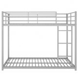 Full over Full Metal Bunk Bed;  Low Bunk Bed with Ladder