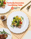 VEVOR Plastic Disposable Plates, 100 Pcs White Plastic Plates, Heavy Duty Plastic Plates with 50 Pcs 9.8 Inch Plastic Dinner Plates and 50 Pcs 7.5 Inch Plastic Dessert Plates, for Wedding and Party