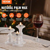 VEVOR 200 Pack Unscented Tea Lights Candles 6.5 Hours Long Burning Smokeless Tealight Candles, Dripless with Aluminum Cups, Natural Palm Wax Votive Candles for Home, Weddings, Christmas, White
