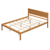 Platform Bed Frame with Headboard , Wood Slat Support , No Box Spring Needed ,Queen