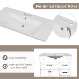 36\" Bathroom Vanity with Sink Combo, Black Bathroom Cabinet with Drawers, Solid Frame and MDF Board