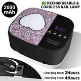 LimeGirl Cordless Nail Dryer for Gel Polish, UV LED Nail Lamp with Fast Curing UV Light & 4 Timer Settings, Portable Rechargeable Gel Lamp Nail Art Tool for Manicure Pedicure at Home & Salon