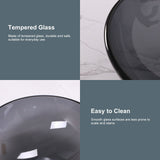 Above Counter Artistic Tempered Glass Bathroom Sink Transparent Counter Top Bathroom Single Bowl Vessel Basin