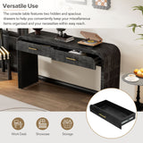 Unique Retro Silhouette Console Table with Open Style,Two Top Drawers for Entrance,Dinning Room,Living Room