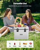 VEVOR Portable Cooler, 38 QT Hard Cooler with Ice Retention, Heavy-Duty Handles and Cup Holder, Lightweight Rigid Material Insulated Portable Cooler, Suitable for Family Picnics and Long Trips