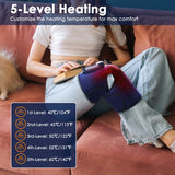 Cordless Knee Massager Heated Knee Brace Wrap Electric Knee Heating Pad with 5-Level Heating 3-Level Vibration 3-Mode & 3-Level Air Compression