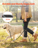 VEVOR Rope Dog Leash, 6ft Heavy Duty Dog Leash with Comfortable Padded Handle, Strong Nylon Thick Leash with Reflective Threads, Dog walking and Training Leash, for Medium Large Dogs (1/2 in, Black)
