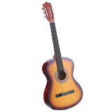 VEVOR Classical Guitar, 38 Inch, Wood Classical Guitar Starter Kit for Beginners, with Nylon Strings, Gig Bag, Strap, Tuner, Extra String, Pick, Capo, Basswood, for Teenagers Adults Students, Sunburst
