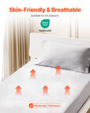 VEVOR Fitted Sheet, 1 Set of 2 Pieces, Twin Size Elastic Fitted Sheet with High-Quality Microfiber, Wear-Resistant & Breathable Twin Fitted Sheet with Single-Sided Brushing, Fit for 15 in Mattress