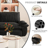 73.2" Queen Pull Out Sofa Bed,3-in-1 Convertible Sleeper Sofa,Multi-Functional Velvet Loveseat Bed,Black(Old Sku:W1885S00050/W1885S00195)