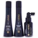 The Volume Series Travel Kit by Helis Gold for Unisex - 3 Pc 3.3oz Weightless Conditioner, 3.3oz Volumize Shampoo, 1.7oz Antidote Scalp and Hair Revitalizer