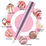 30000RPM USB Nail Drill Machine for Acrylic Nail Gel Polish Milling Smoothing Calluses Manicure Machine Nail Art Salon Equipment (Pink)