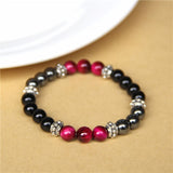 Natural Tiger Eye Bead Elastic Bracelet – Unisex