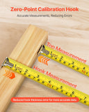 VEVOR 2 Packs Tape Measure 25 ft Length, Measuring Tape with Retractable, Imperial and Metric ft/m Dual-Scale & ABS Case & Easy Read Steel Measurement Tool,for Outdoor,Decoration