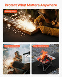 VEVOR Carbon Felt Welding Blankets, 2-Pack 20" x 36" Flame Retardant Welding Blanket, Up to 1800 Fahrenheit Heat Resistant Safety Protection Blanket, 3.5mm Thickened Mat Pad