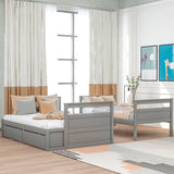 Twin over Full Bunk Bed with Storage