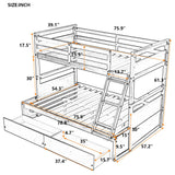 Twin over Full Bunk Bed with Storage
