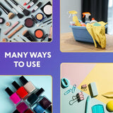 Clear Drawstring Bag, 9 x 12 Inches. Pack of 50 Clear Plastic Drawstring Bags. 2 Mil Drawstring Clear Plastic Bags. Waterproof Clear Plastic Bags Drawstring for Cosmetics, Toiletries