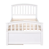Twin Size Platform Storage Bed Solid Wood Bed with 6 Drawers