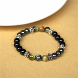 Natural Tiger Eye Bead Elastic Bracelet – Unisex