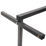 Multifunctional Adjustable Bedside Table MDF/Iron/4 Wheels With Brake, Dark Wood Grain Color