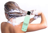Skin and Hair Cleanser 8 oz. Case of 48 Shampoo & Body Wash with Lanolin, Aloe Vera and collagen. Skin care solution for showers or baths. Natural conditioners & Pleasant Summer Rain Scent.