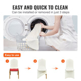 VEVOR Stretch Spandex Folding Chair Covers, Universal Fitted Chair Cover, Removable Washable Protective Slipcovers, for Wedding, Holiday, Banquet, Party, Celebration, Dining (100PCS Beige)