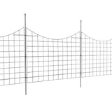 VEVOR Garden Fence, 36.6in(H) x29.5in(L) Animal Barrier Fence, Underground Decorative Garden Fencing with 2.5 Inch Spike Spacing, Metal Dog Fence for the Yard and Outdoor Patio, 5 Pack