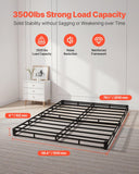 VEVOR Box Spring, Queen Size Bed Frame with Washable Fabric Cloth, Heavy Duty Metal Frame for Queen Bed, 4 in Mattress Foundation, 3500 lbs Max Weight Capacity, Easy Assembly, 79.1 L x 59.4 W x 4 H in