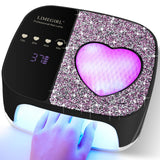 LimeGirl Cordless Nail Dryer for Gel Polish, UV LED Nail Lamp with Fast Curing UV Light & 4 Timer Settings, Portable Rechargeable Gel Lamp Nail Art Tool for Manicure Pedicure at Home & Salon