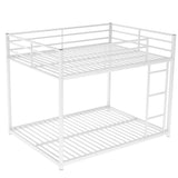 Full over Full Metal Bunk Bed;  Low Bunk Bed with Ladder
