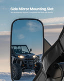 VEVOR Cab Enclosure Upper Doors, Compatible with Polaris RZR XP4 1000/Turbo 2014-2023, Soft Upper Doors, Windproof Upgraded Zipper UTV Soft Side Window Kit, Work with Side Mirrors and Windshields