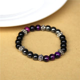 Natural Tiger Eye Bead Elastic Bracelet – Unisex