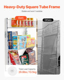 VEVOR Over the Door Pantry Organizer, 9-Tier Pantry Organization and Storage, Heavy-Duty Steel Hanging Spice Rack, Adjustable Wall Seasoning Shelves, for Home Kitchen Laundry Room Bathroom, White