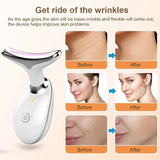 Facial Massager Neck Facial Beauty Device 3 Color EMS Microcurrent Skin Rejuvenation Massagers Lifting Tighten Skin Care Tool Anti Wrinkle Double Chin Remover