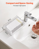 VEVOR Acrylic Napkin Holder, 9.1 x 5.5 x 2.6 inch, Clear Bathroom Guest Towel Storage Tray with U-Shaped Opening, Disposable Paper Towel Holder for Bathroom Kitchen Parties Weddings & Various Events