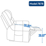 Power Lift Recliner Chair Heat Massage Dual Motor Infinite Position Up to 350 LBS, Faux Leather, Heavy Duty Motion Mechanism with USB Ports, Grey