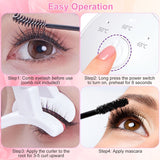 Heated Eyelash Curler Electric USB Rechargeable Eyelash Curler Anti-Burn Compact with Comb Heat up Fast Within 8S for All Eye Shapes for Women Make Up Gift Travel Valentine Mother Day