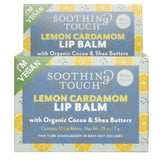 Lemon Cardamom Vegan Lip Balm | Organic, Ayurvedic, Eco-Friendly, Biodegradable Tube