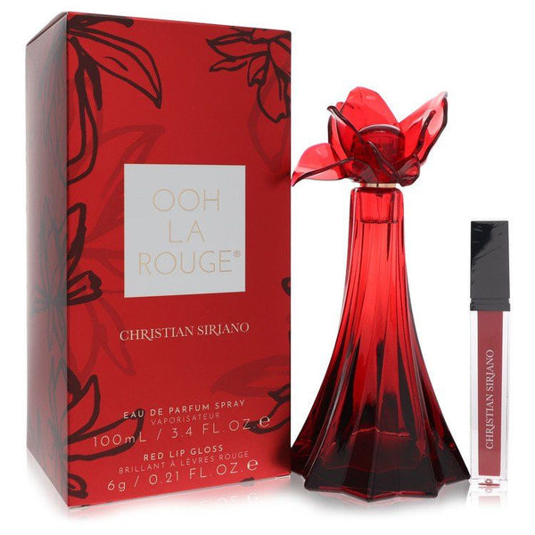 Christian Siriano Ooh La Rouge by Christian Siriano Eau De Parfum Spray + 0.21 oz Red Lip Gloss
