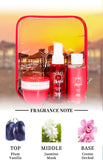 3pcs Set SOLO EN Body&Hair Fragrance Mist Perfume&Bubble Bath&Body Butter Travel Box for Men And Women, 4 Different Flavor Gift Box, Dating, Long-lasting Scent