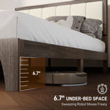 Full Bed Frame with Headboard Full Size Platform Bed Frame with Wooden Slats No Box Spring Needed Easy Assembly Walnut