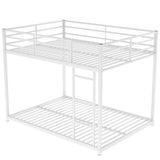 Full over Full Metal Bunk Bed;  Low Bunk Bed with Ladder