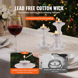 VEVOR 200 Pack Unscented Tea Lights Candles 6.5 Hours Long Burning Smokeless Tealight Candles, Dripless with Aluminum Cups, Natural Palm Wax Votive Candles for Home, Weddings, Christmas, White